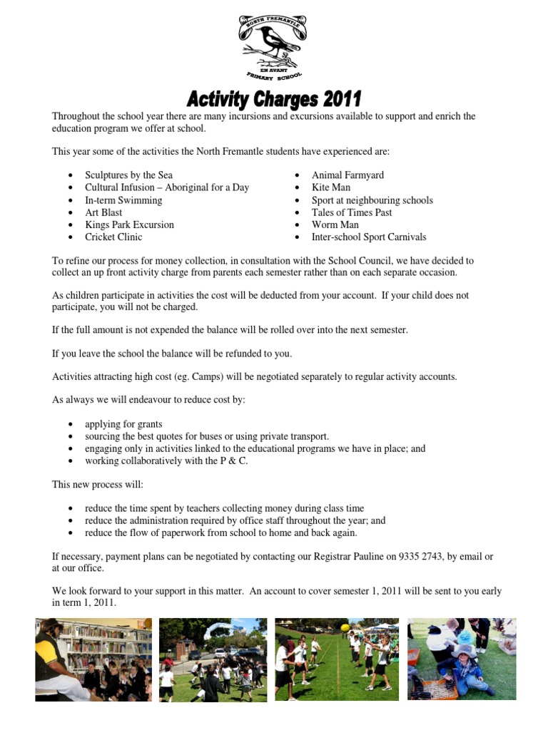 2011 School Activity Charge Overview | PDF