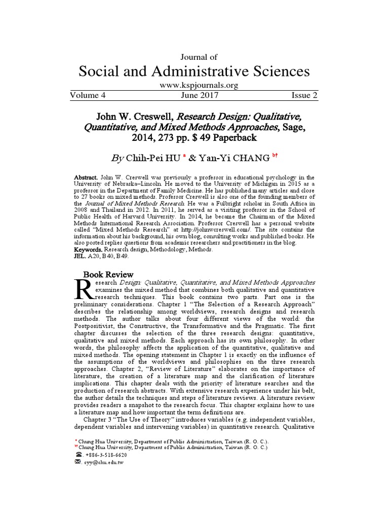 John W. Creswell, Research Des PDF Quantitative Research