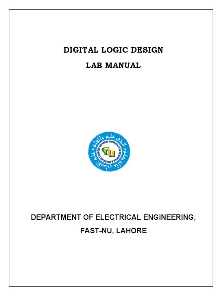 Digital Logic Design Lab Manual 19 Jan 2016 PDF Logic Gate