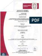 Certificado de Conformidad Transformadores de Corriente 2014 - 2017