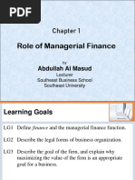 Ch 1 Role of Managerial Finance