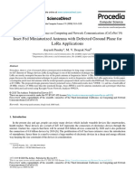 Inset Fed Miniaturized Antenna With Defected Ground Plane for LoRa Applications