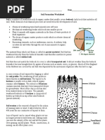 Soil Formation Worksheet