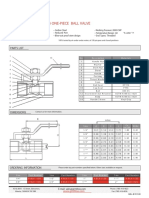 G-104 One-Piece Ball Valve: Parts List