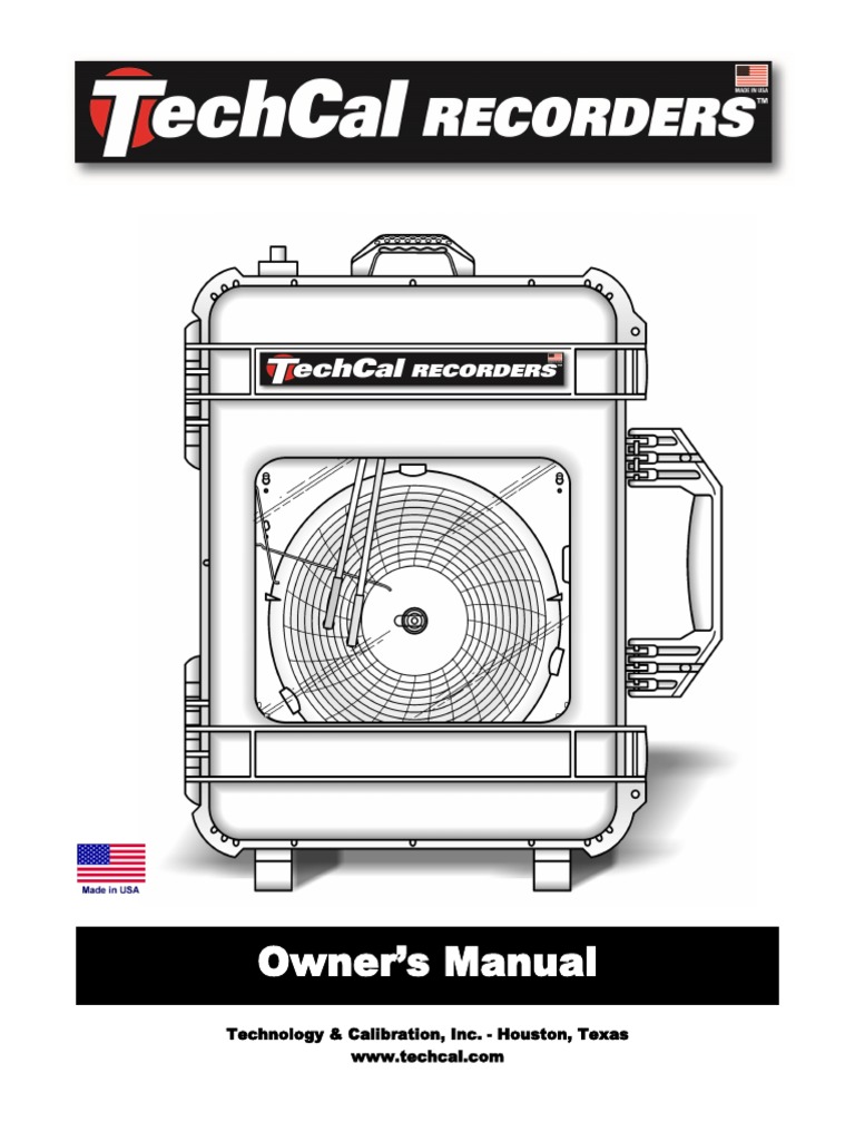 Tech Cal Recorder Owners Manual Rev1 | PDF | Equipment | Manufactured Goods