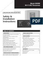 Safety & Installation Instructions: Model 8920W Wi-Fi IAQ Thermostat