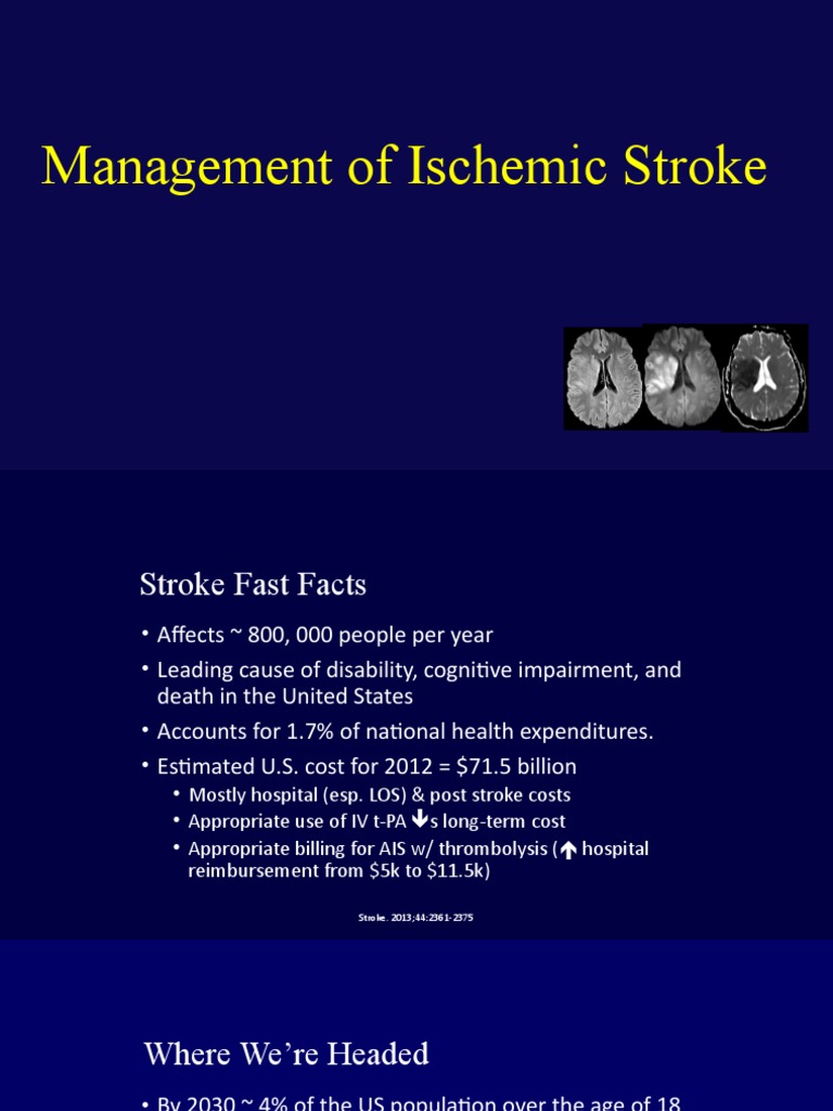Management of Ischemic Stroke | PDF | Stroke | Clinical Medicine