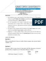 Faculty of Commerce & Law Department of Accounting & Auditing Bacc106: Financial Accounting 2 Assignment 2 January - June 2021 Instructions