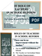 The Role of Teachers in School Reform