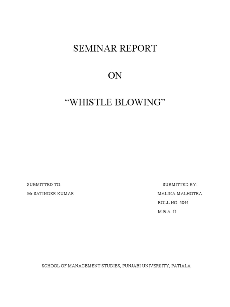 Whistleblowing | PDF | Whistleblower | Government