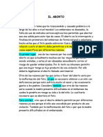 Texto Argumentativo Sobre El Aborto