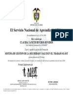 Certificados Sena Claudia