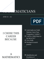 Mathematicians Career Choice Presentation