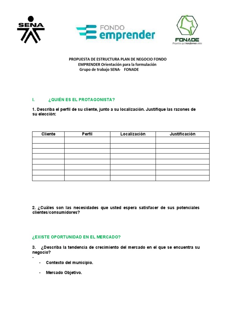 Formato Fondo Emprender | PDF | Producto (Negocio) | Empresas