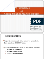 FM Presentation On Capital Structure Analysis of Firms