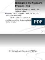 Binary Representation of A Standard Product Term