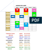 Horario de Clases - 2021