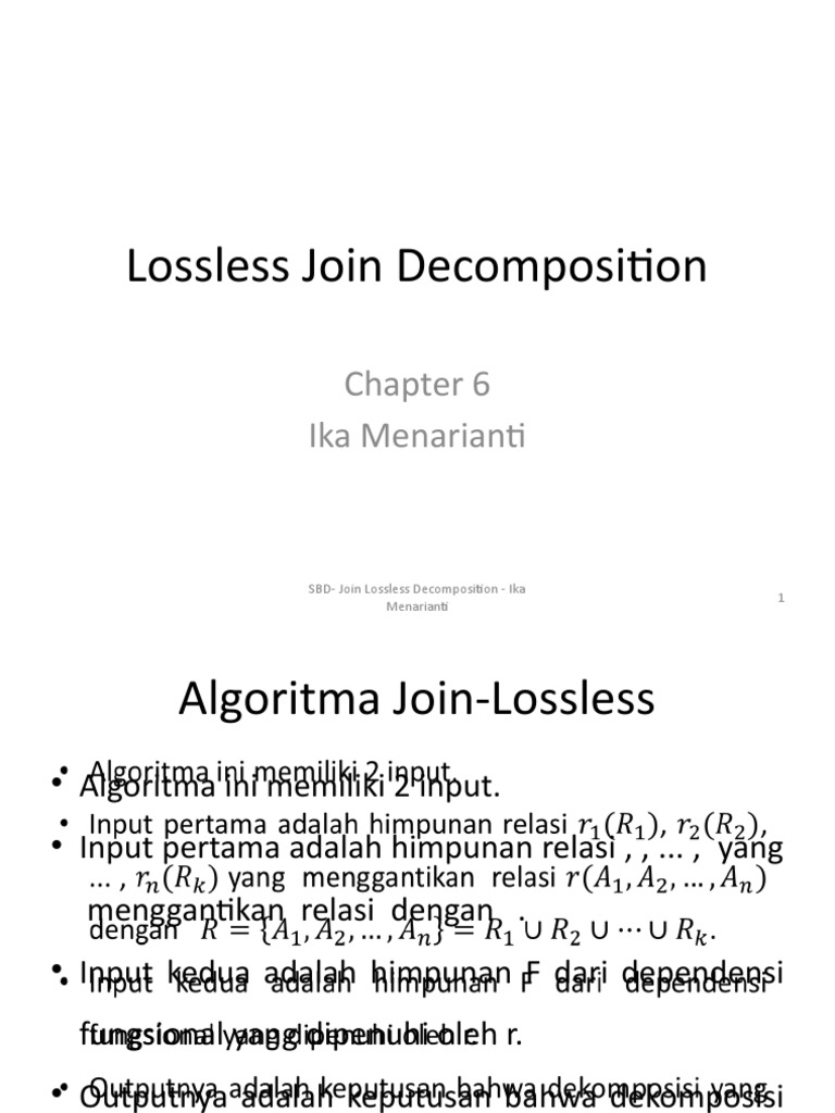 11sistem Basis Data Lossless Join Decomposition | PDF
