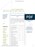 Bucket Elevator Inspection and Test Plan