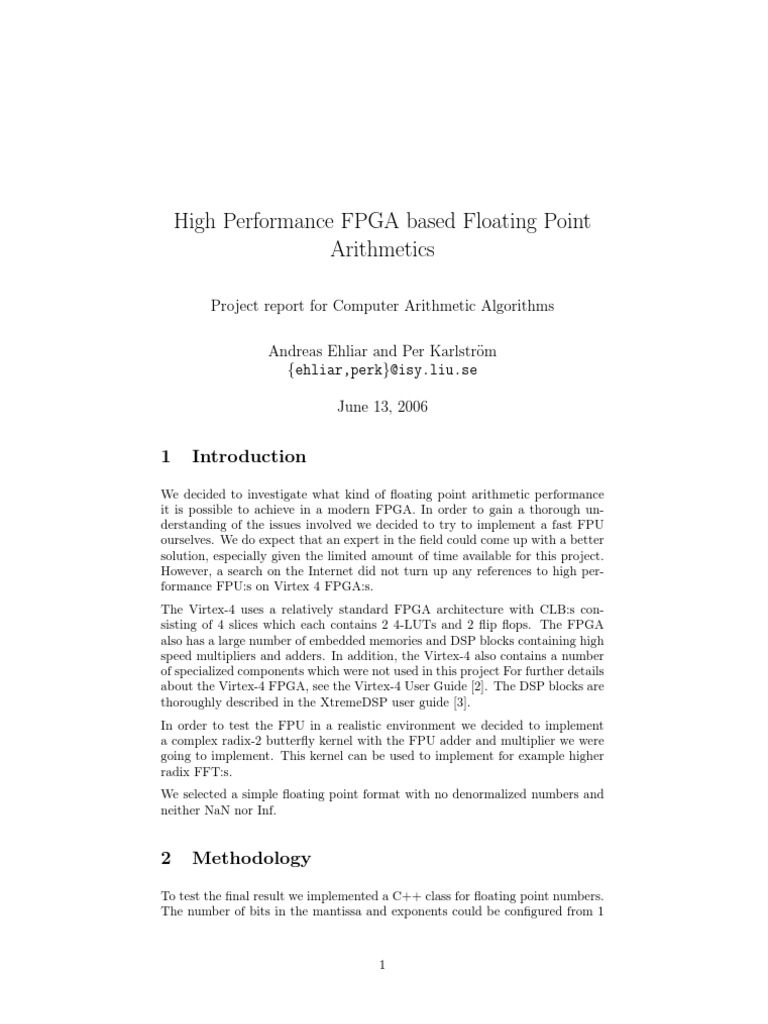 Computer Arithmetic Algorithms Pdf
