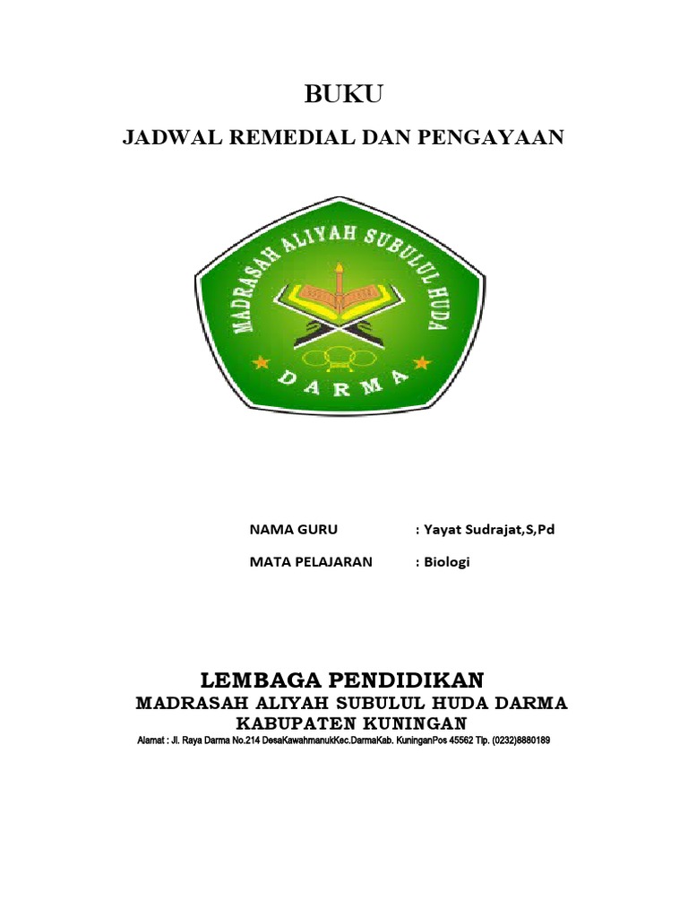 JADWAL REMEDIAL & Pengayaab MA Jadi PDF