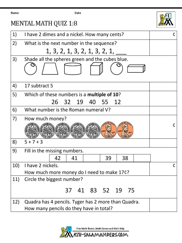 Mental-Math-1St-Grade-8
