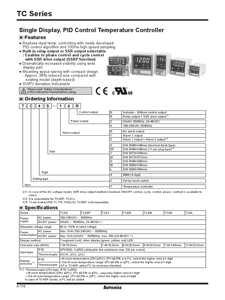 TC Series PID Temperature Controllers | PDF | Parameter (Computer ...