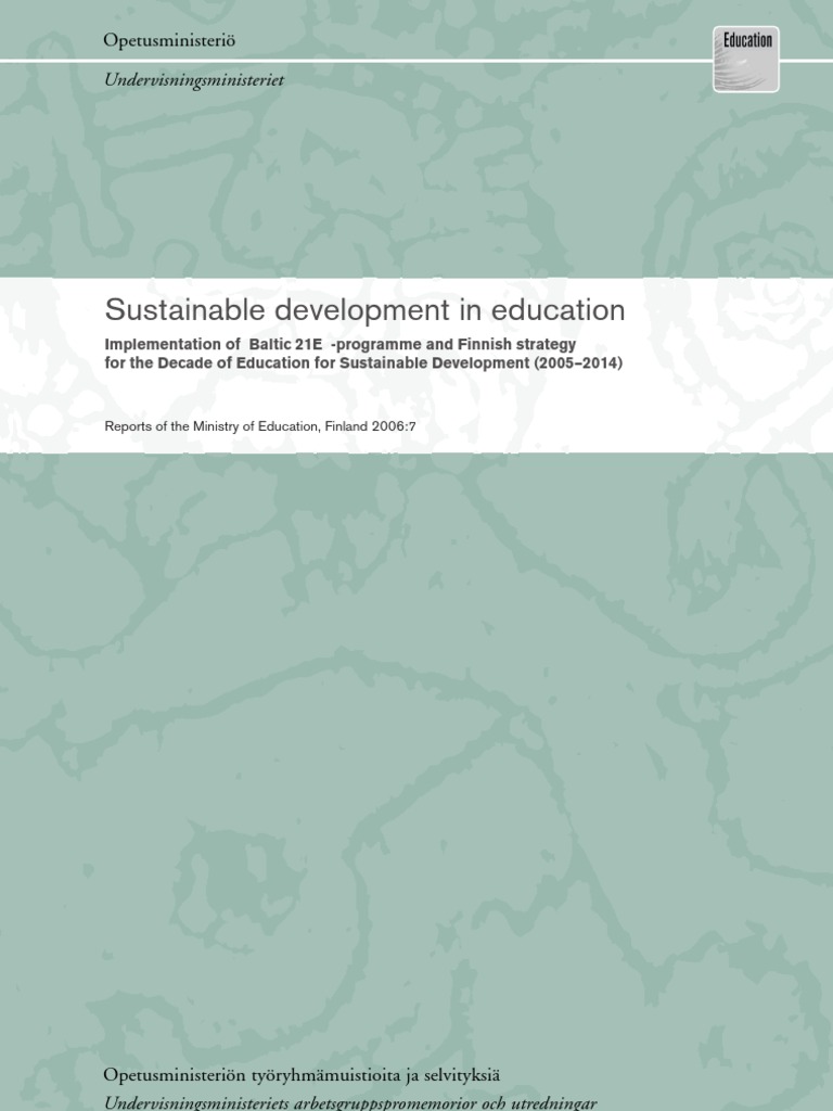 Sustainable Development in Education | PDF | Sustainable Development ...