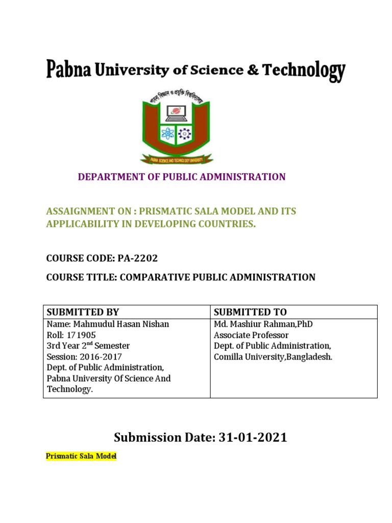 prismatic sala model