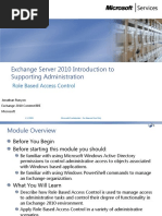 Exchange Server 2010 Introduction To Supporting Administration