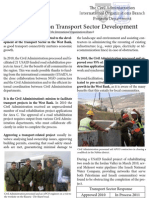Progress Report on Transport Sector Development