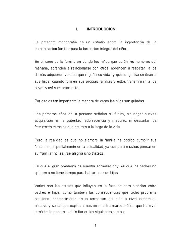 Importancia de la Comunicación Familiar | PDF | Familia | Comunicación