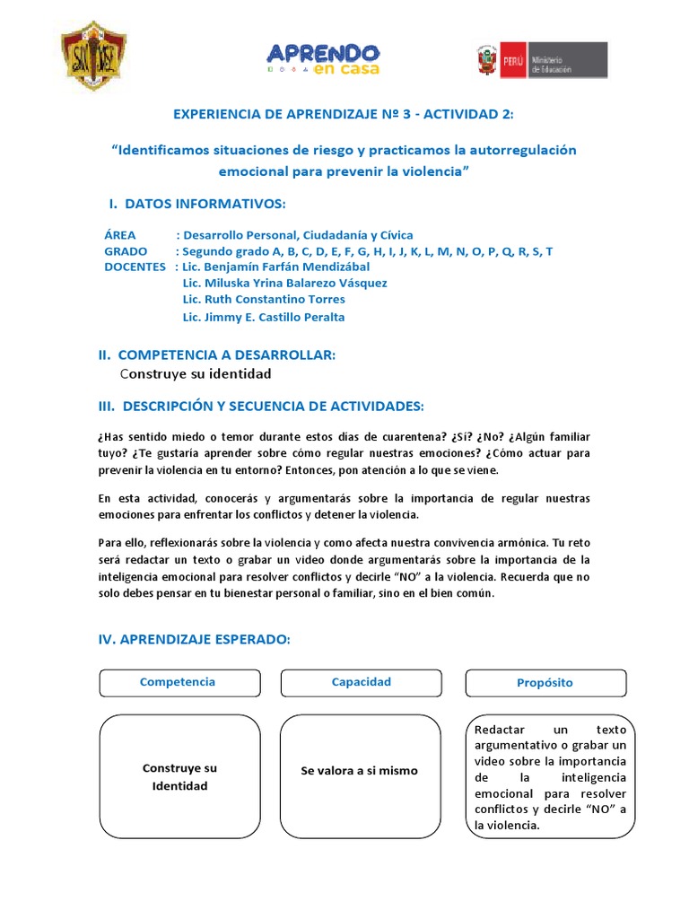Autorregulación Emocional y Prevención de Violencia | PDF | Ira | Las ...