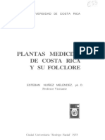 Esteban Núñez Meléndez - Plantas Medicinales de Costa Rica y Su Folclore-Editorial de La Universidad de Costa Rica (1975)