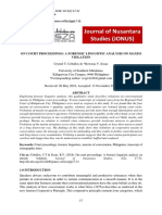 Journal of Nusantara Studies (JONUS) : On Court Proceedings: A Forensic Linguistic Analysis On Maxim Violation