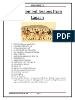 Management Lessons From Lagaan: Assignment 3