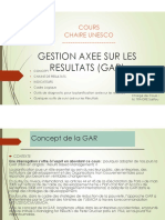 Cours Chaire UNESCO - GESTION AXEE SUR LES RESULTATS (GAR) - Revu - PDF