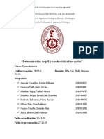 "Determinación de PH y Conductividad en Suelos": Universidad Nacional de Ingeniería