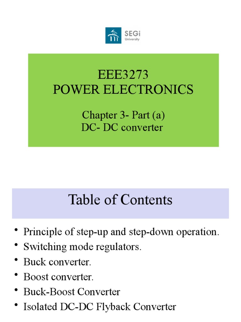 DC-DC Converters for Engineers | PDF | Direct Current | Electrical ...