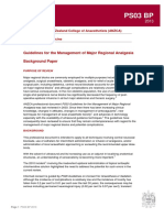 ps03bp 2013 Guidelines For The Management of Major Regional Analgesia Background Paper