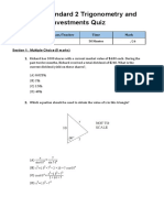 Trigonometry and Investments Quiz