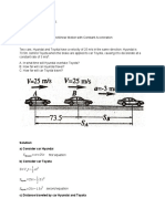 S VT 25 T: Solution: A) Consider Car Hyundai First Equation B) Consider Car Toyota