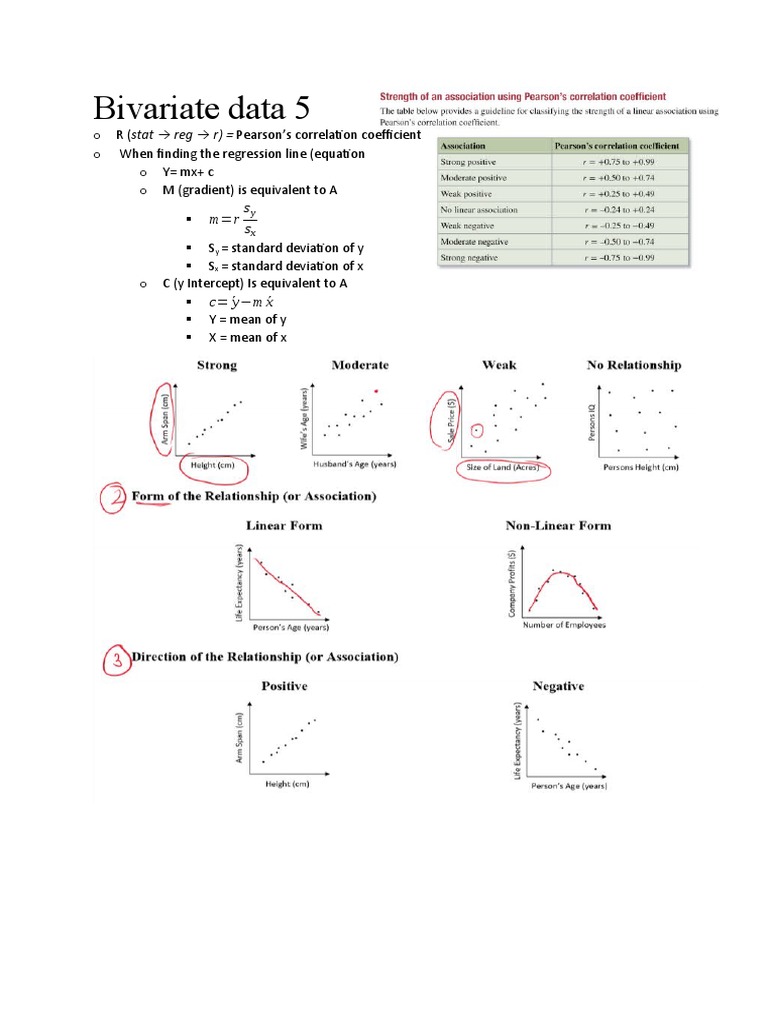Bivariate Data 5: M R S S | PDF