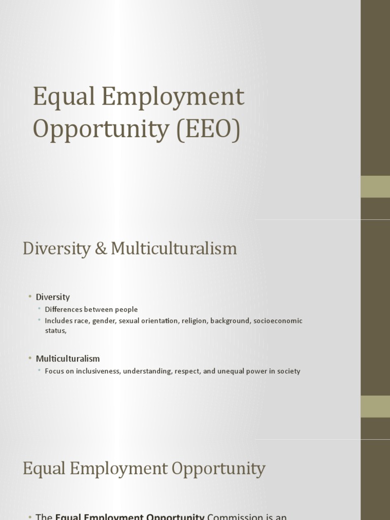 Equal Employment Opportunity | PDF | Equal Employment Opportunity ...