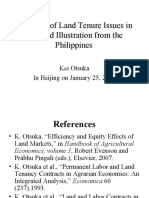 Overview of Land Tenure Issues in Asia and Illustration From The Philippines