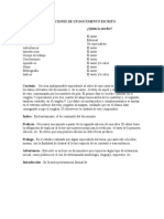 SECCIONES DE UN DOCUMENTO ESCRITO