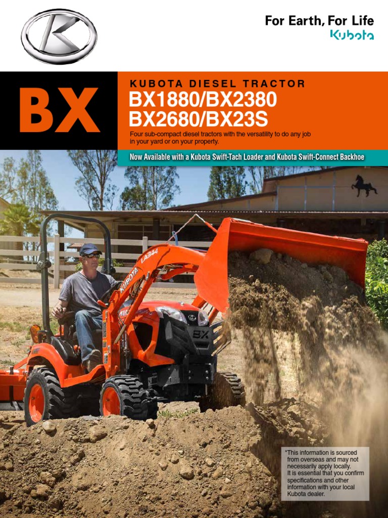 BX1880/BX2380 BX2680/BX23S: Kubota Diesel Tractor | Download Free PDF
