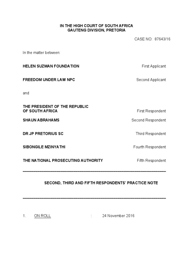 High Court Practice Note Overview | PDF | Lawsuit | Constitutional Law