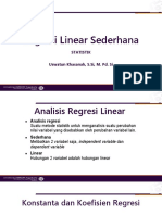 Regresi Linear Sederhana