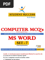 MS Word Set-7 Computer MCQ Part-18